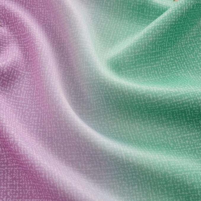XiDi Curtains for Bedroom Decor, Rainbow Green PurpleBlue52/45/1