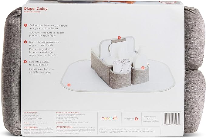 Munchkin® Portable Diaper Caddy Organizer, Grey