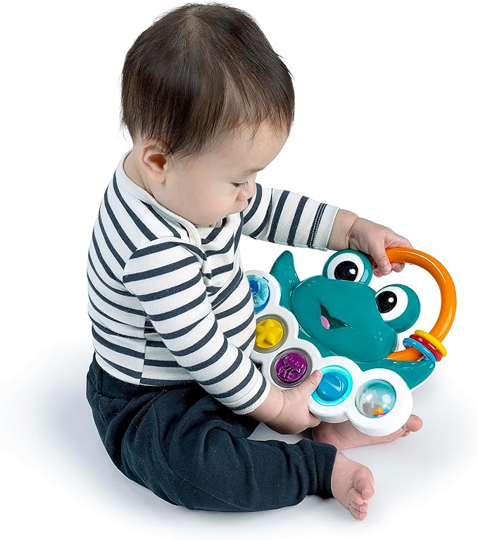 Baby Einstein Ocean Explorers Neptune’s Busy Bubbles Sensory Activity Toy, with Interactive Lights and Music, Ages 3+ Months
