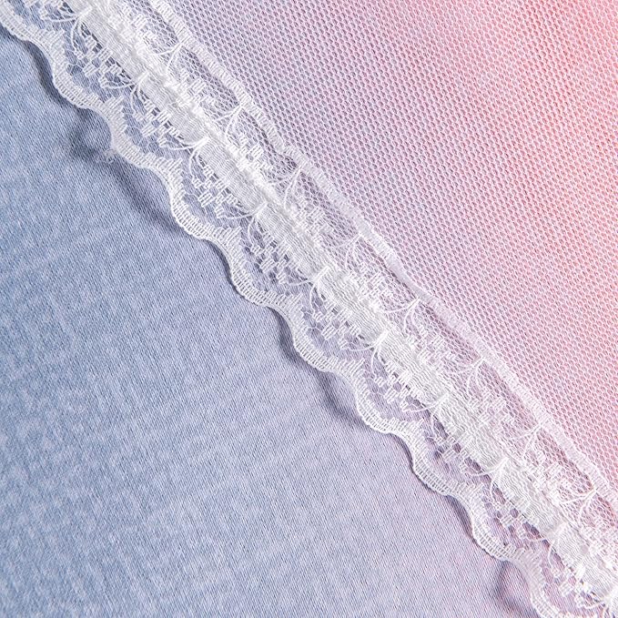 XiDi Curtains for Bedroom Decor, Rainbow GreyPinkPu-34-96