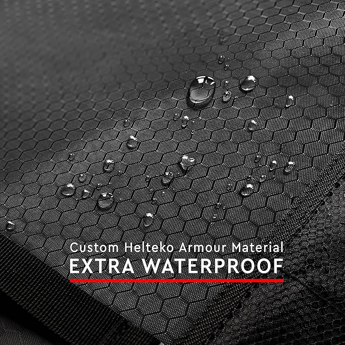 Helteko Back Seat Protector for Car, 2 Pack Premium Kick Mats for Kids, Extra Large Car Seat Cover for Backseat with Mesh Pockets, Waterproof Dirt & Mud Protection, Gray