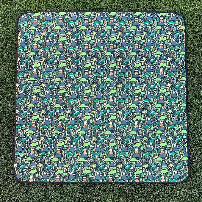 BapronBaby Dino Days Splash Mat - Waterproof Catch-All for Under High Chairs, Floors, Tables, Playtime or Arts & Crafts - Machine Washable - 45" x 45”