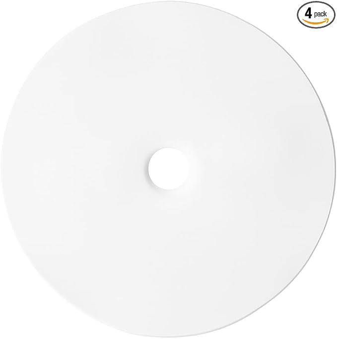 trust4care 4-Pack Large Matte White Backplate for Cabinet Knobs, 2-1/3" Round Rosette Plate for Bifold Closet Doors, Thick Escutcheon Back Plates Discs Sheets for Doorknobs & Pulls, Handles