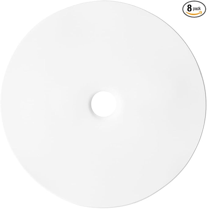 trust4care 8-Pack White Large Backplates Rosette Washers of Bifold Closet Cabinet Door Knob, 2-1/3" Circle Back Plates for Bi-Fold Doorknobs Handles Pulls, Thick Round Disc Sheet