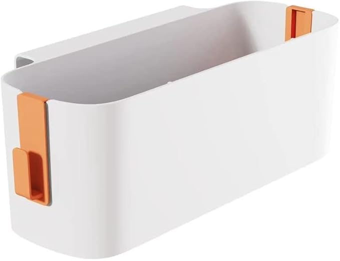 HYOATREA Bedside Storage Organizer Caddy Hanging Organizer Bunk Bed Shelf Holder Pocket for College Dorm Room Baby Bed Rails (Orange)