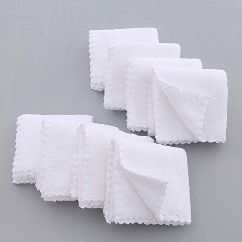 Spotted Play 8 Pack Large Burp Cloths for Baby - 20" by 10" Ultra Absorbent Burping Cloth, Baby Washcloths, Newborn Towel - Milk Spit Up Rags - Burpy for Unisex, Boy, Girl - Burp Cloths Set(White)