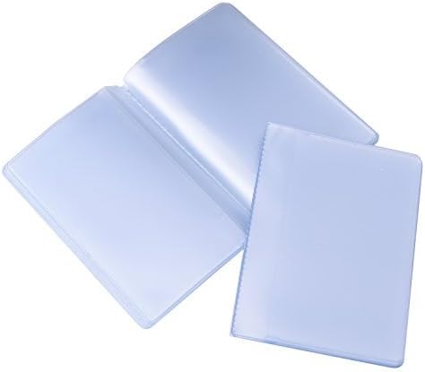 Shappy 2 Pieces Plastic Wallet Insert Credit Card Holder with 10 Page 20 Slots and 10 Page 10 Slots, 9.5 x 6.5 cm, Transparent