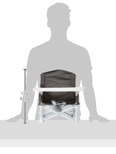 Regalo My Chair 2-in-1 Baby High Chair & Portable Travel Booster Seat, High Chair for Babies & Toddlers, Booster Seat for Kitchen Chair, Oversized Tray with Cup Holder, Gray