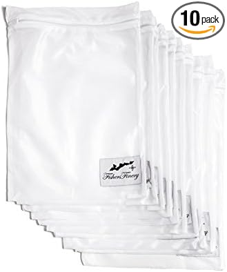 Fishers Finery Multi-Pack Mesh Wash Bag with Zipper Closure; Durable (10 pack)