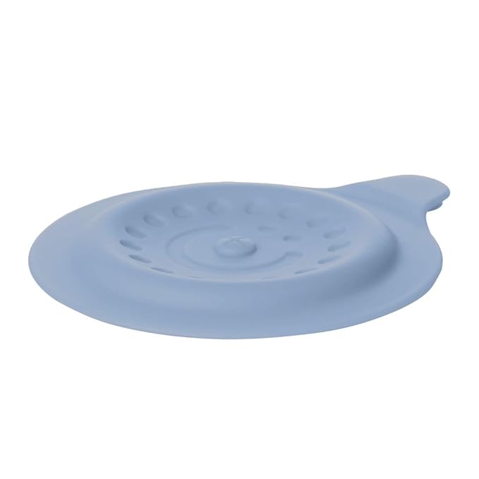 Ubbi Bath Spout Guard and Drain Stopper, Soft Silicone Spout Cover and Suction Cup Drain Plug for Baby Bath Time, Cloudy Blue