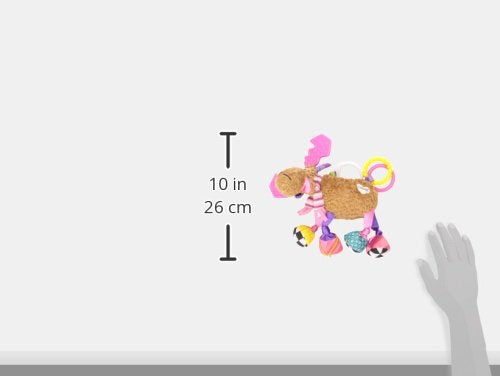 Lamaze Clip On Car Seat and Stroller Toy - Muffin the Moose - Crinkle Sensory Toys for Babies on the Go - High Contrast Travel Toys for Infants - Ages 0 Months and Up