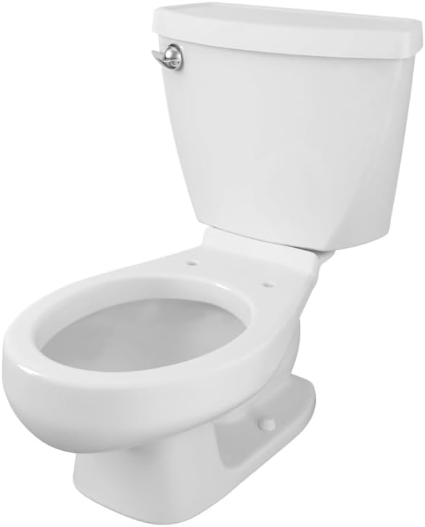 American Standard 2315228.020 Baby Devoro FloWise Two-Piece Less Seat Toilet, 10-Inch Height, Elongated Front, 1.28 GPF, White
