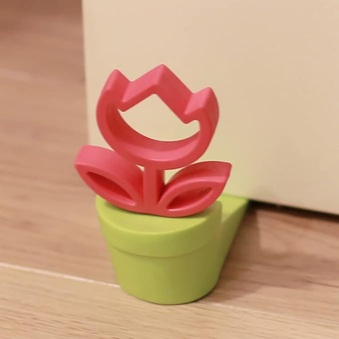 WAYUTO Cute Door Stopper Flower Decorative Silicone Door Stop Novelty Funny Door Stops Rubber Door Stop Wedge for Home Office Bedroom Doorstop Cute Gifts for Women Girls