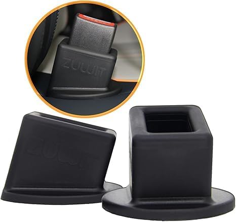 Seat Belt Buckle Holder – Easy Access to The Buckles of Rear Seats - Plug The Seat Belt in with Only One Hand – Friendly to Kids, and Passengers with Special Needs (Black x2)