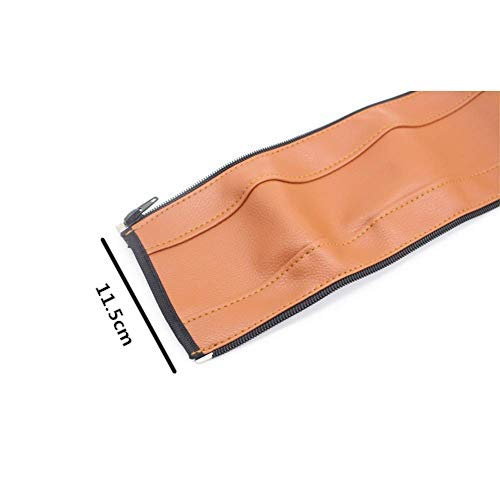 MINILUJIA Baby Stroller Armrest Bumper Handlebar Sleeve Cover Universal Handle Cover DustProof Protect PU Leather Case with Removable Zipper Brown
