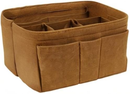 ZTUJO Purse Organizer Insert, Felt Bag Organizer For Handbag Purse Organizer,13 Colors, 6 Size (Small, Light Coffee)