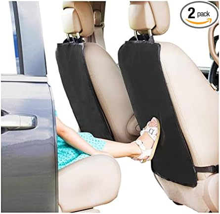 GRBVFDS 2 Pack X-Large Waterproof Kick Mats Backseat Protector, Durable Car Seat Back Protectors for Vehicles to Protect from Dirt, Mud & Scratches, Fits Most SUVs and Vans
