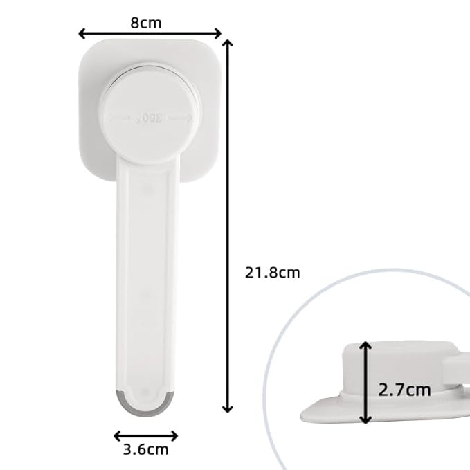Child Safety Toilet Door Locks – Baby Proof Toilet Seat Lock with Strong Adhesive – Prevents Toddlers & Pets from Opening Toilet Lids – Easy to Install, Durable Baby Proofing Bathroom Lock