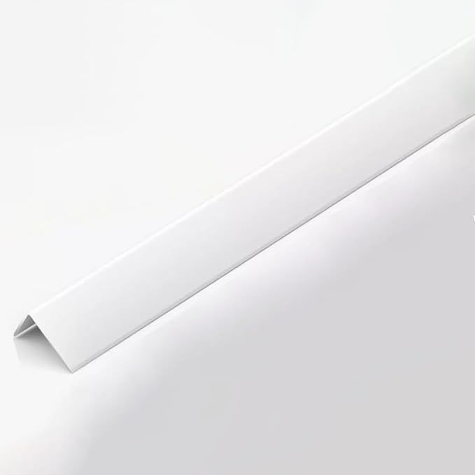 White Wall Corner Protector, 4Pcs, Length 35.4in, Width 0.79in - Self Adhesive Metal Corner Protector for Aluminum Trim molding, Cabinet Edge Guard, Easy to Install