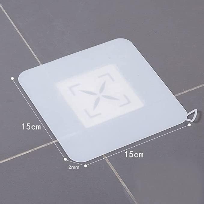 Silicone Tub Stopper Floor Drain Cover, 2 Pieces Sewer Anti-Odor Mat Deodorizing Drain Plugs for Kitchen, Bathroom and Laundry(6 x 6inch)