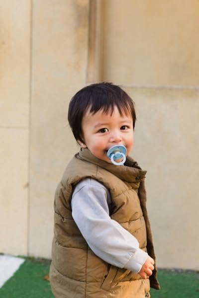 Bibs Colour Pacifier 2-Pack | BPA Free Soother, Round Nipple. Natural Rubber Latex,