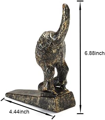 Dog Tail Door Stop Decorative Cast Iron Door Stopper Wedge, Antique Brass………