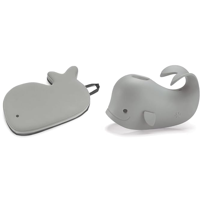 Skip Hop Moby Bath Kneeler and Spout Cover, Grey