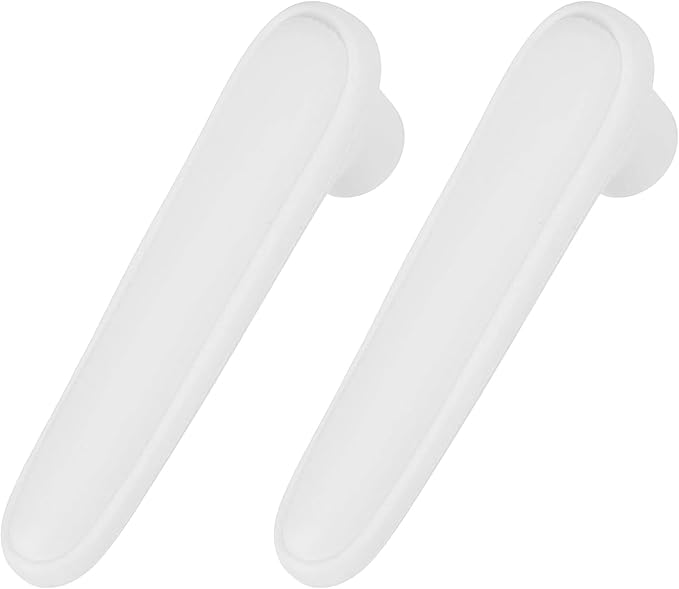uxcell 2 Pcs Door Handle Covers, Silicone Safety Doors Knob Handle Protector Covers Anti-Collision Soft Doors Pull Cover for Bedrooms Bathrooms Offices, White