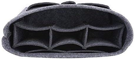 ZTUJO Purse Organizer Insert, Felt Bag Organizer For Handbag Purse Organizer,13 Colors, 6 Size (Slender Large, Grey)