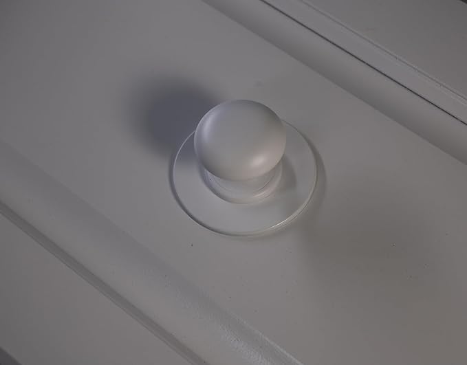 trust4care 4-Pack Large Matte White Backplate for Cabinet Knobs, 2-1/3" Round Rosette Plate for Bifold Closet Doors, Thick Escutcheon Back Plates Discs Sheets for Doorknobs & Pulls, Handles