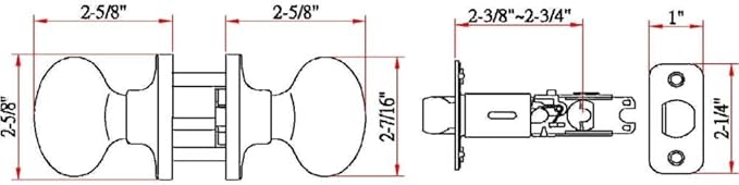 Design House Egg Passage Door Knob for Hall and Closet, Fits Standard Doors, Oil Rubbed Bronze – Design House, 750570