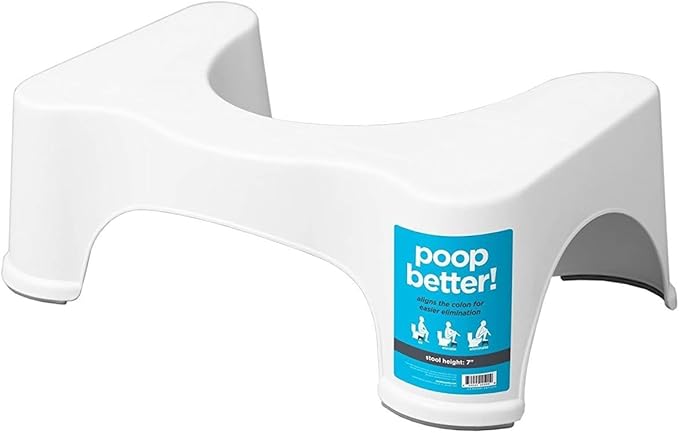 Squatty Potty The Original Bathroom Toilet Stool, 7 Inch height, White