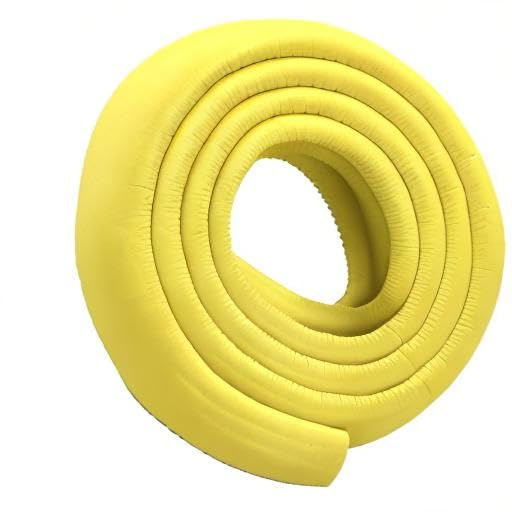 M2cbridge L Shape Extra Thick Furniture Table Edge Protectors Foam 6.5 Ft (Yellow)