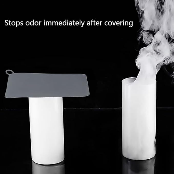 Silicone Tub Stopper Floor Drain Cover,2 Pieces Sewer Anti-Odor Mat Deodorizing Drain Plugs for Kitchen,Bathroom and Laundry(5x5 inch) Grey