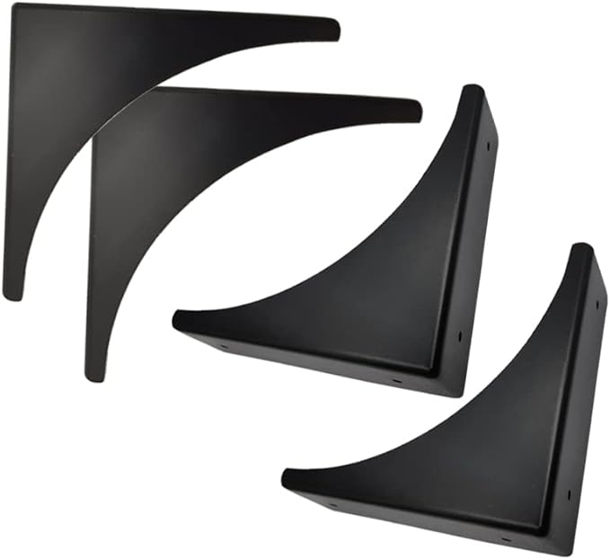 4 Pcs Black Metal Corner Protector Box Edge Safety Guard Cabinet Furniture Corner Metal Bumpers