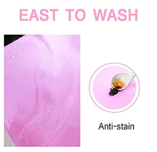 Non-Slip Kids Baby Toddlers Placemats, Large Silicone Sheets for Crafts Liquid Resin Jewelry Casting Molds Mat, Multi-Purpose Silicone Placemats, 2Pack - Baby Purple & Green