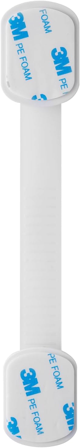 VEVOR Child Safety Strap Locks, 8 Packs Adjustable Baby Proofing Cabinet Locks, 3M Adhesive Cabinet Drawer Door Latches, No Drilling Required, for Fridge Dishwasher Toilet Seat Cupboard Oven Trash Can