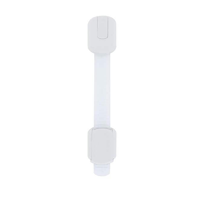 Nuby Multi-Use Child Safety Locks - 8 Pack - Baby Proof Latches for Cabinets, Drawers, Refrigerators, and Appliances - Fits Flat and Curved Surfaces