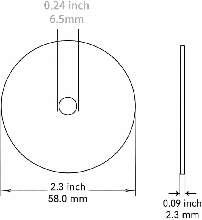 trust4care 4-Pack Polished Chrome Backplate for Cabinet Knobs, 2-1/3" Round Rosette Plate for Bifold Doors & Closet Pulls Handles, Mirror Finish Metal Escutcheon Sheets