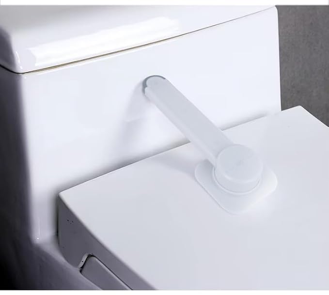 Child Safety Toilet Door Locks – Baby Proof Toilet Seat Lock with Strong Adhesive – Prevents Toddlers & Pets from Opening Toilet Lids – Easy to Install, Durable Baby Proofing Bathroom Lock
