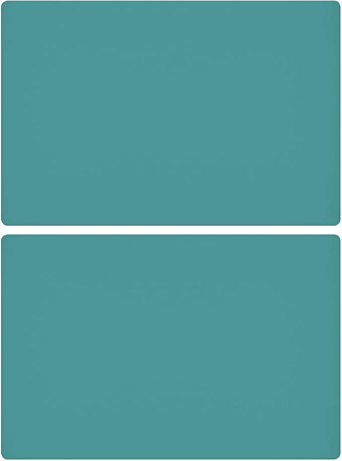 23.6'' by 15.7''Flexible Silicone Placemat Non Slip Waterproof Heat Resistant Dinner Table Mat (Dark Green-2 pcs)