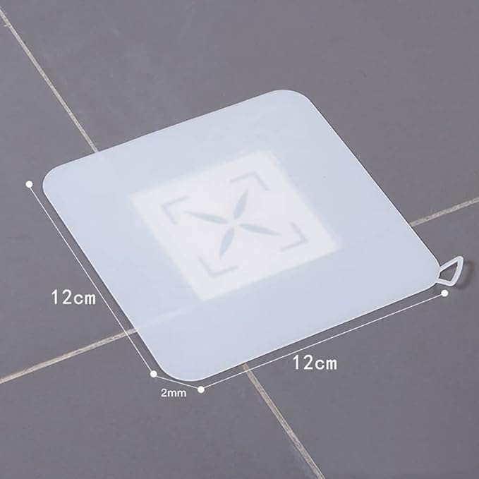 Silicone Tub Stopper Floor Drain Cover, 2 Pieces Sewer Anti-Odor Mat Deodorizing Drain Plugs for Kitchen, Bathroom and Laundry(5x5 inch)