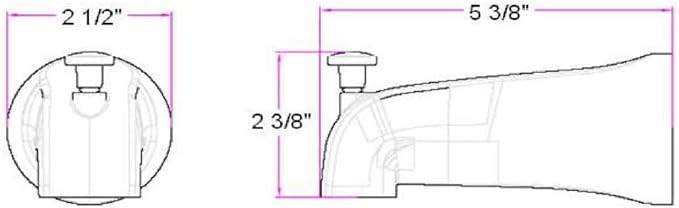 Design House 522573 Tub Pull-Up Diverter Spout, Satin Nickel