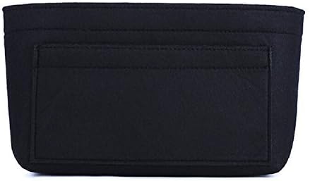 ZTUJO Purse Organizer Insert, Felt Bag Organizer For Handbag Purse Organizer,13 Colors, 6 Size (Slender Large, Black)