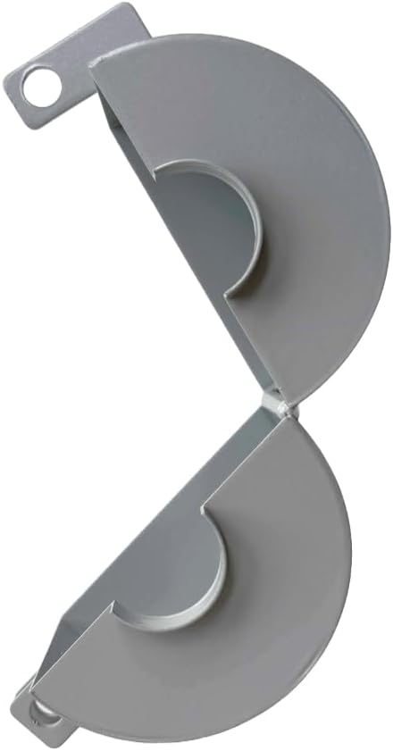 Door Knob Lockout Device (Matt Silver, Padlock Not Included). Door Handle Lock - Prevents Doorknobs from Turning and Access to Keyhole. Childproof Door Knob Cover.