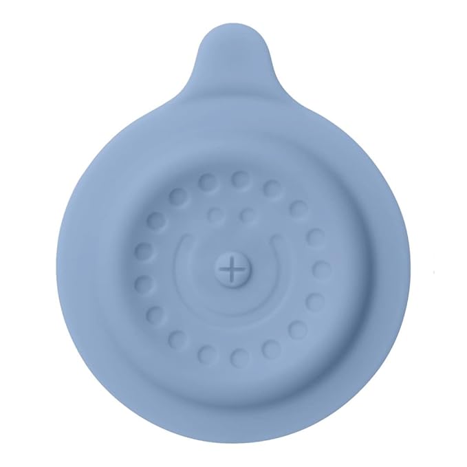Ubbi Bath Spout Guard and Drain Stopper, Soft Silicone Spout Cover and Suction Cup Drain Plug for Baby Bath Time, Cloudy Blue