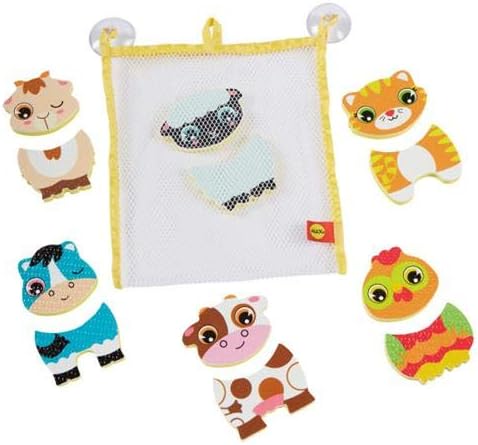 Alex 200103-1 Bath Barnyard Stickers in The Tub, Multicolor Kids Bath Activity