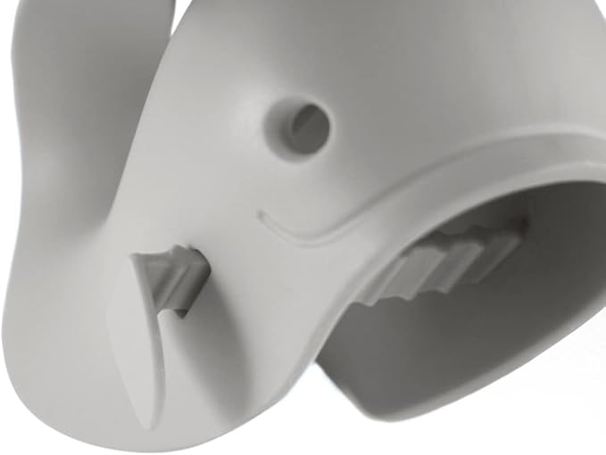 Skip Hop Baby Bath Rinse Cup, Moby Tear-Free Waterfall Rinser, Grey & Baby Bath Spout Cover, Universal Fit, Moby, Grey