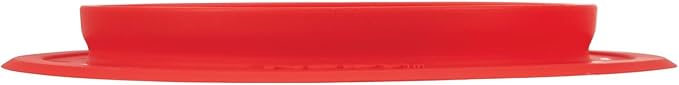 Nuby Sure Grip Miracle Mat 3-Section Toddler Plate - Oval Suction Silicone Plate - 6+ Months - Red
