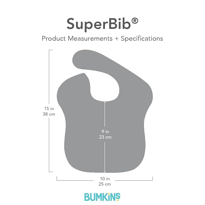 Bumkins Bibs for Girl or Boy, SuperBib Baby and Toddler for 6-24 Months, Essential Must Have for Eating, Feeding, Baby Led Weaning Supplies, Mess Saving Catch Food, Fabric 3-pk Wild and Free